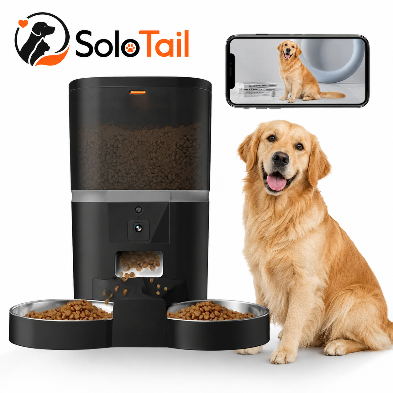 SoloTail SmartFeeder™  Feed, Watch, and Care Anytime