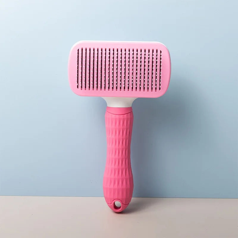 Self-Cleaning Pet Grooming Brush for Dogs & Cats – Deshedding Hair Removal Tool