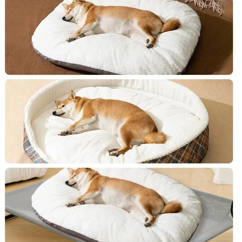 Dog Bed Sofa-Thick Plush Cushion, Removable Washable Cover, Non-Slip Bottom
