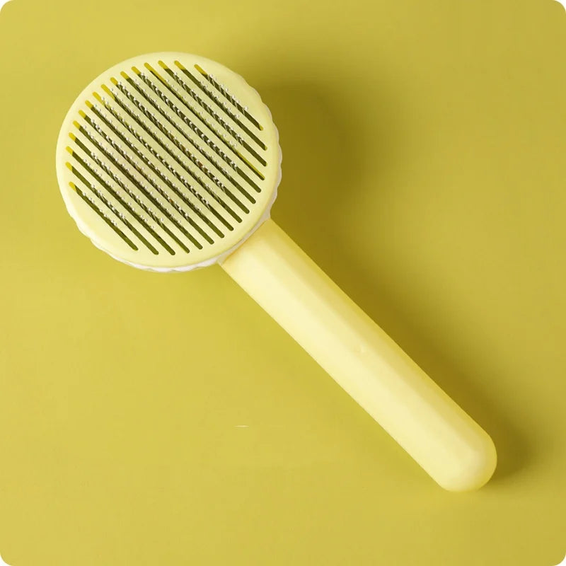 Self-Cleaning Pet Grooming Brush for Dogs & Cats – Deshedding Hair Removal Tool