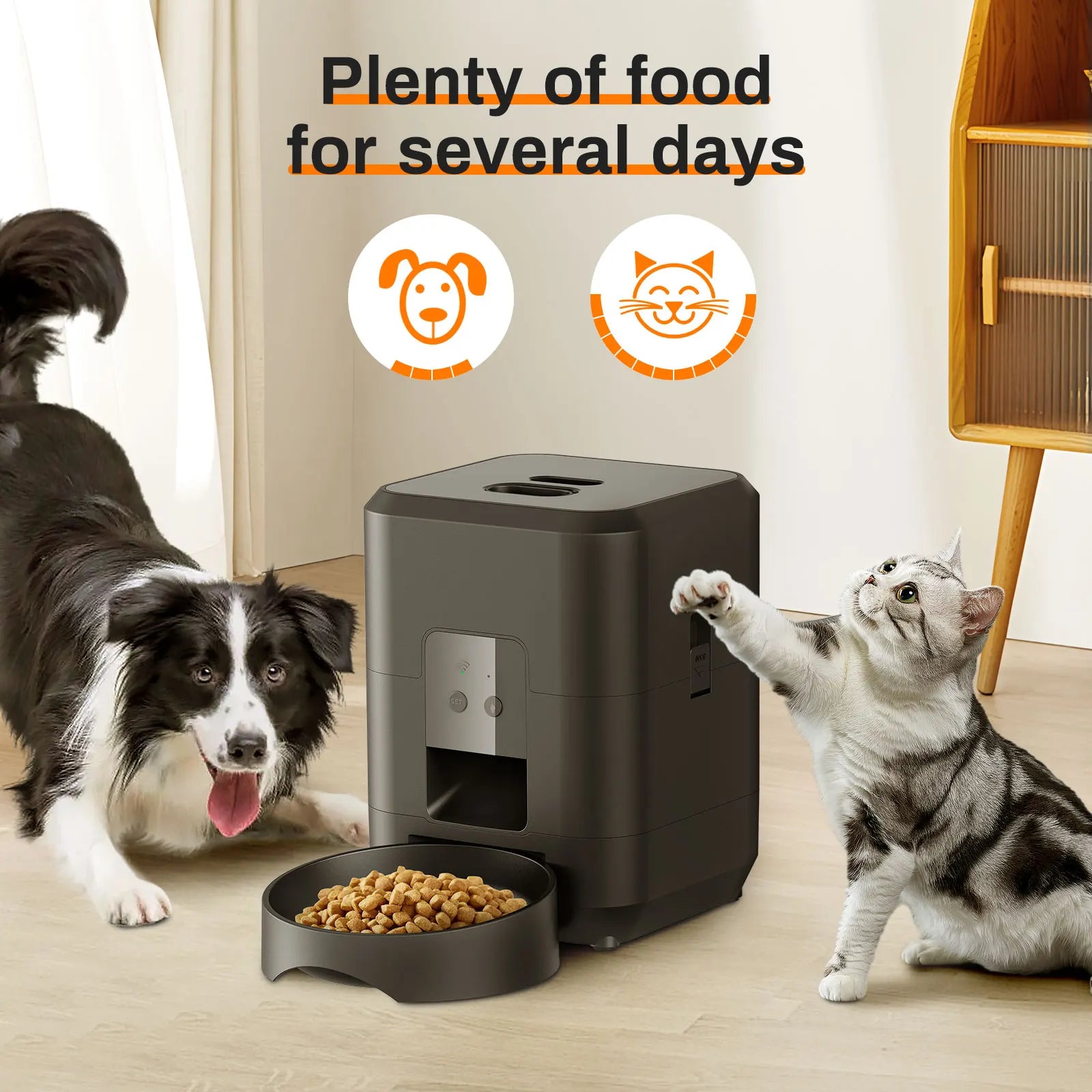 Automatic Dog & Cat Feeder – Smart Timed Food Dispenser with Portion Control
