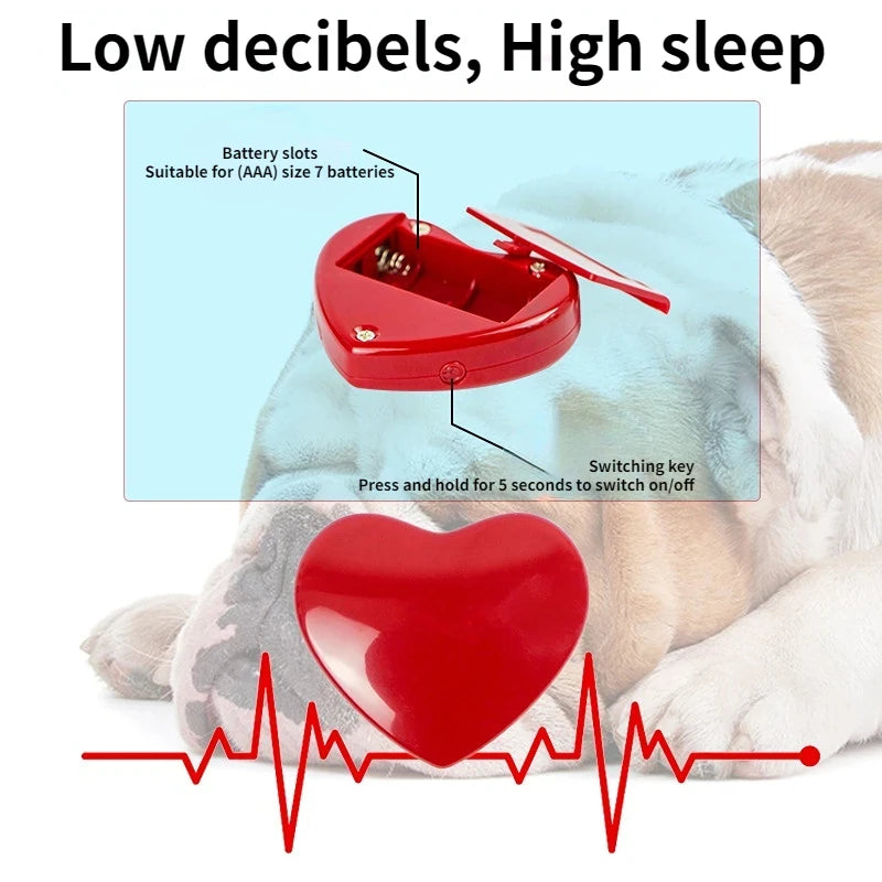 Dog Anxiety Relief Toy with Heartbeat – Soothing Plush Sleep Companion for Dogs