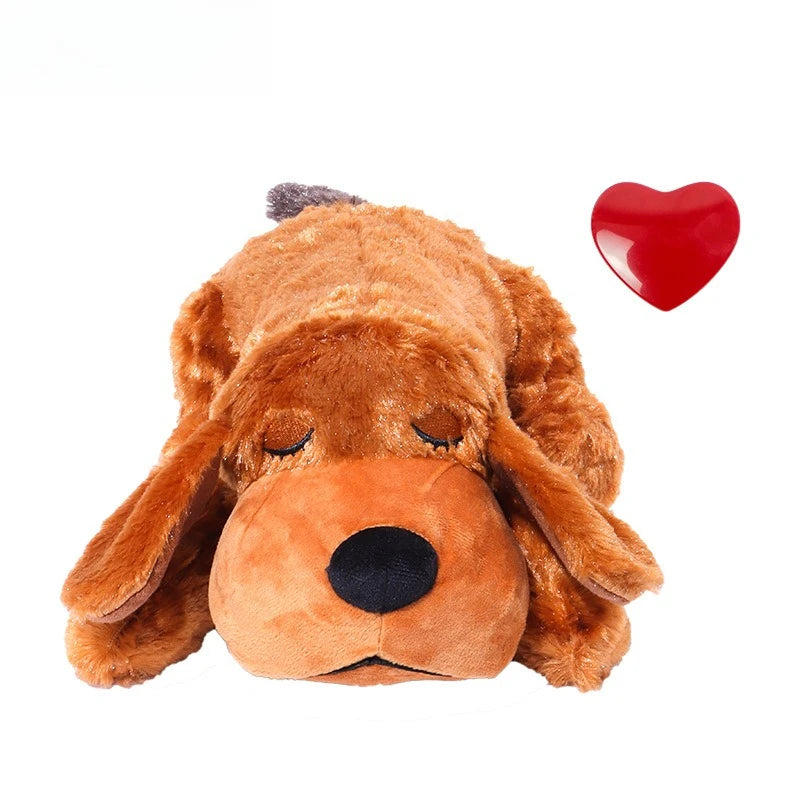 Dog Anxiety Relief Toy with Heartbeat – Soothing Plush Sleep Companion for Dogs