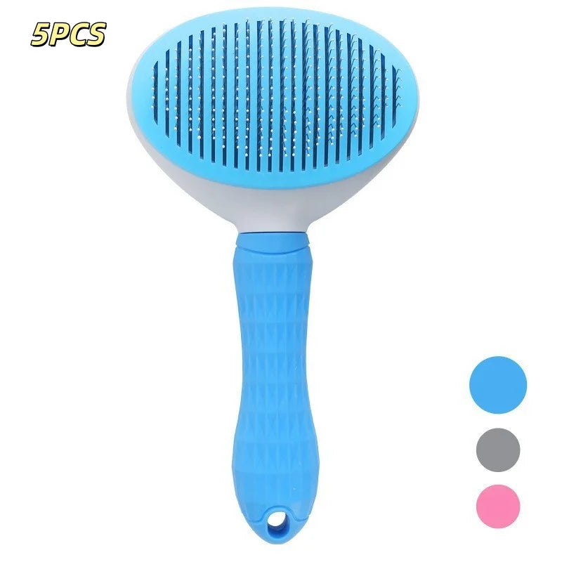 Self-Cleaning Pet Grooming Brush for Dogs & Cats – Deshedding Hair Removal Tool