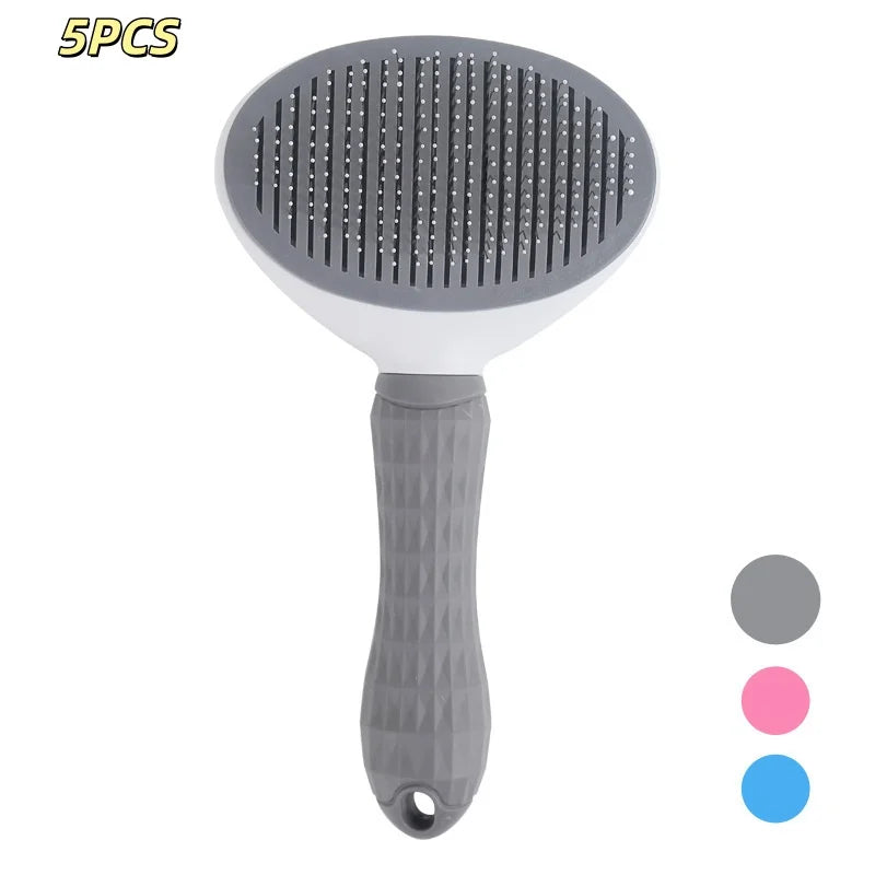 Self-Cleaning Pet Grooming Brush for Dogs & Cats – Deshedding Hair Removal Tool