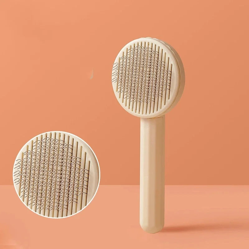 Self-Cleaning Pet Grooming Brush for Dogs & Cats – Deshedding Hair Removal Tool