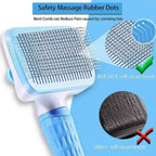 Self-Cleaning Pet Grooming Brush for Dogs & Cats – Deshedding Hair Removal Tool