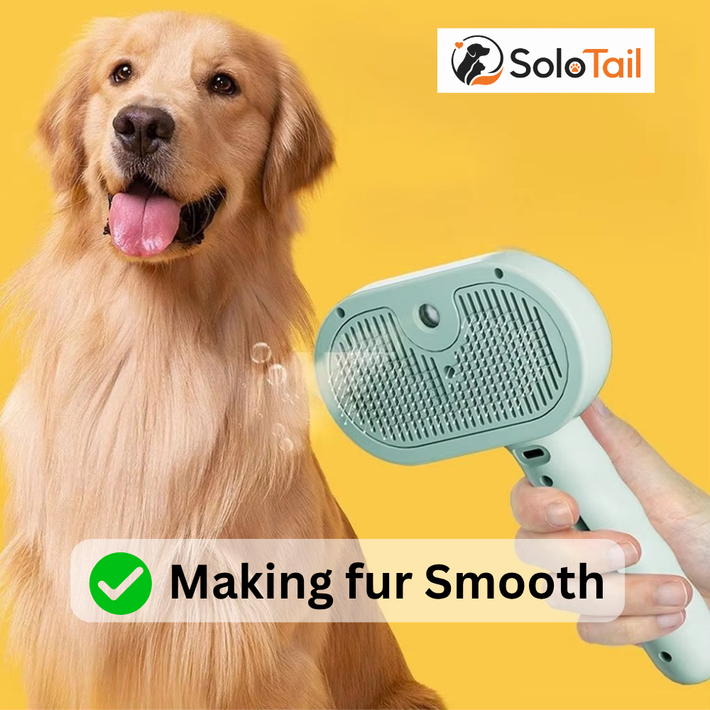 Steam Spray Dog Brush – Pet Grooming Brush for Dogs, Shedding, Cleaning & Massage