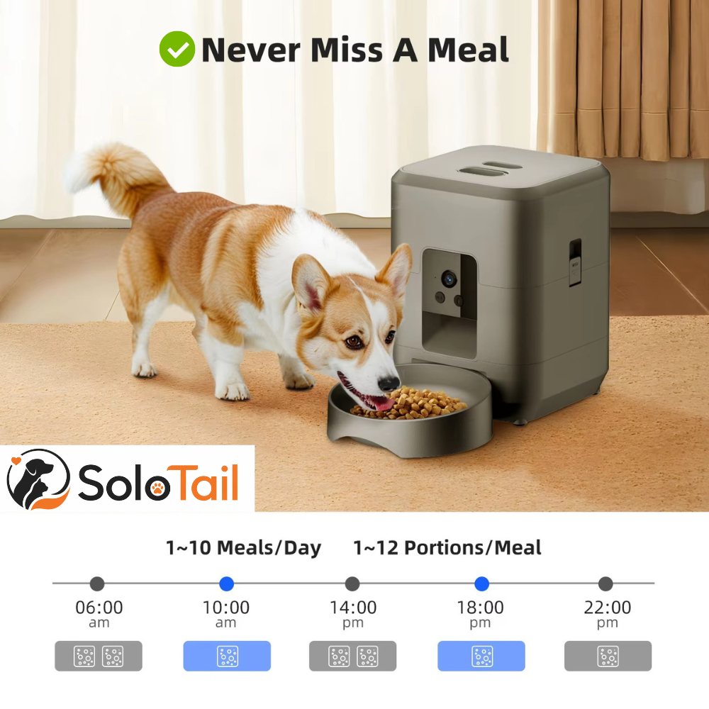 Automatic Dog & Cat Feeder – Smart Timed Food Dispenser with Portion Control