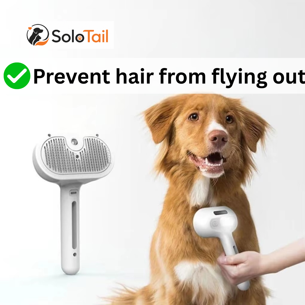 Steam Spray Dog Brush – Pet Grooming Brush for Dogs, Shedding, Cleaning & Massage