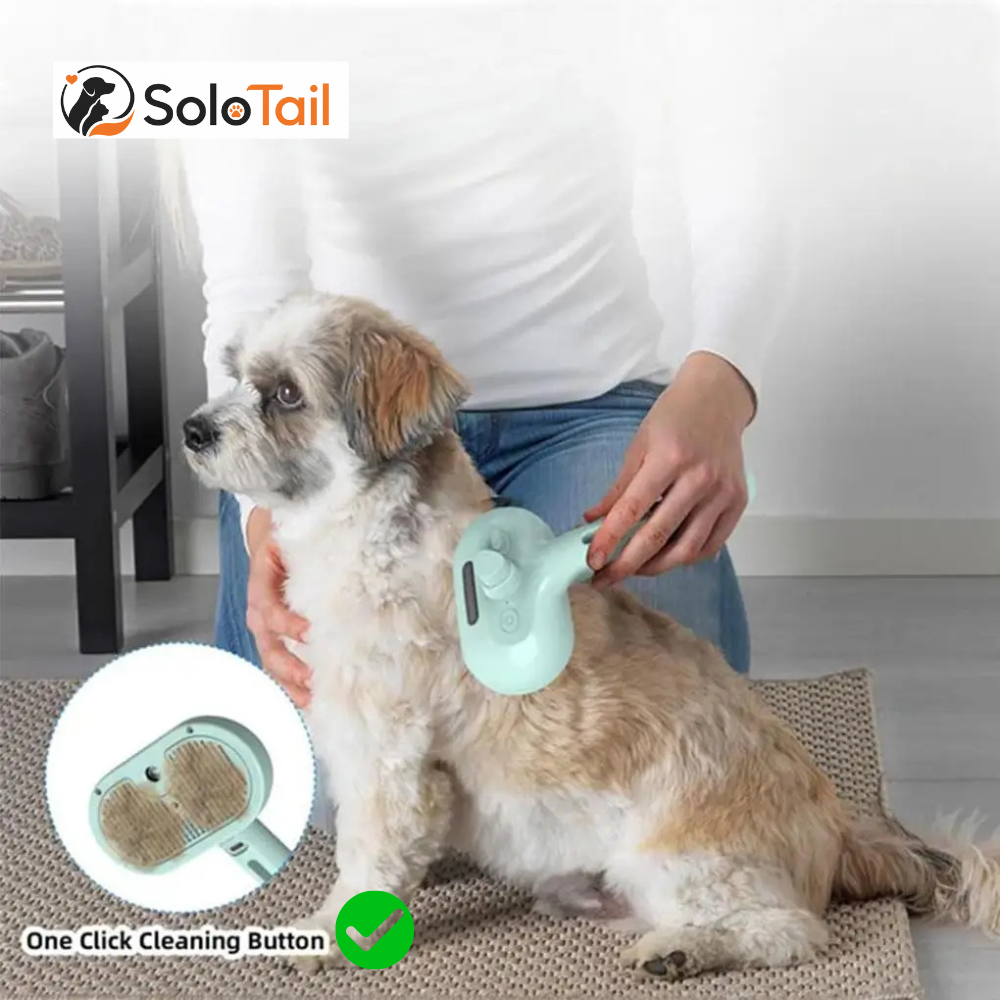 Steam Spray Dog Brush – Pet Grooming Brush for Dogs, Shedding, Cleaning & Massage