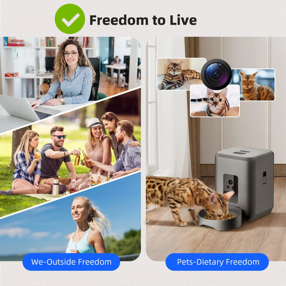 Automatic Dog & Cat Feeder – Smart Timed Food Dispenser with Portion Control